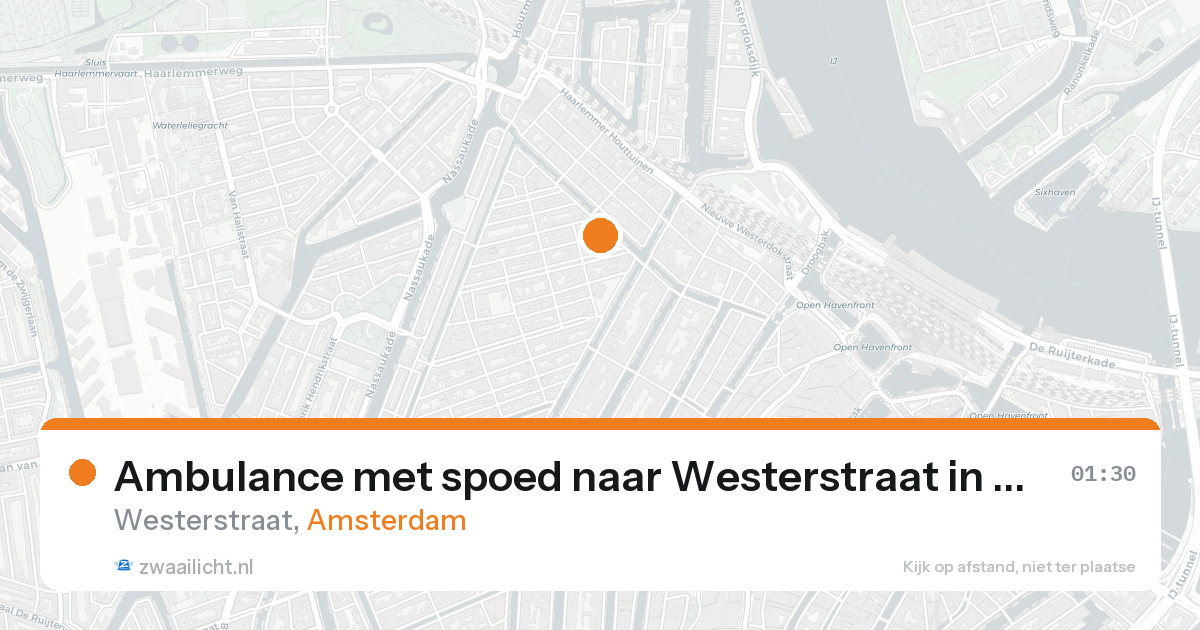 Ambulance met spoed naar Westerstraat in Amsterdam — 8 feb 2026