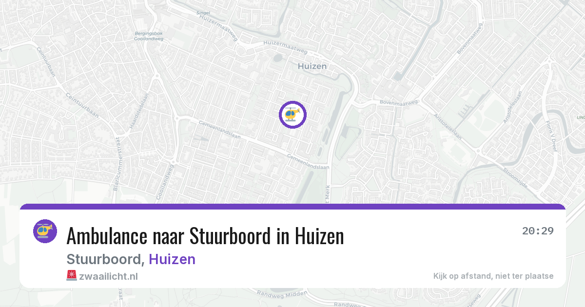 Ambulance naar Stuurboord in Huizen — 3 mrt 2026