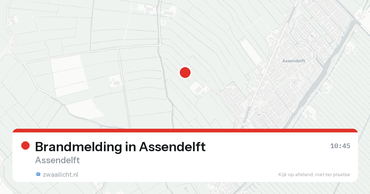 Brandmelding in Assendelft — 20 aug 2026
