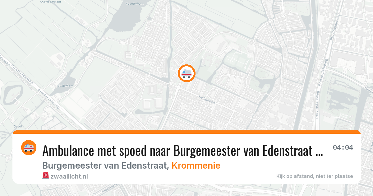 Ambulance met spoed naar Burgemeester van Edenstraat in Krommenie — 15 jul 2026