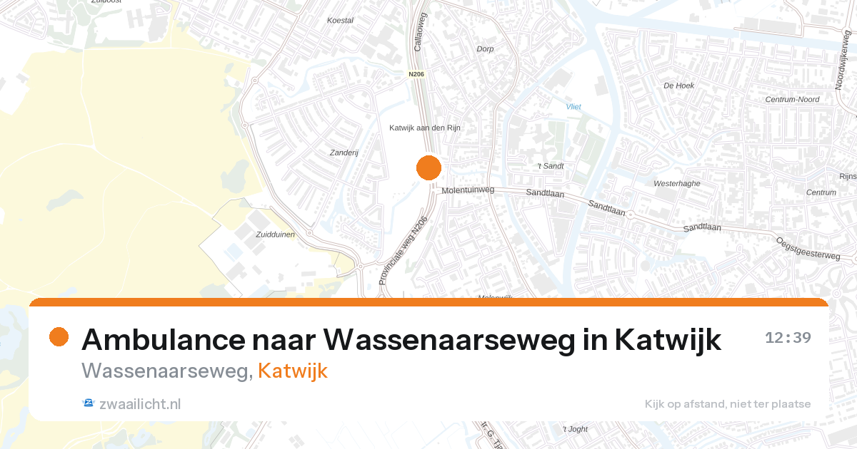 Ambulance naar Wassenaarseweg in Katwijk — 13 jun 2026
