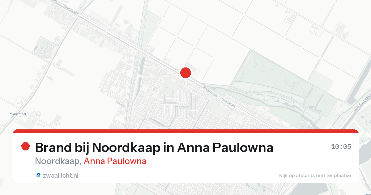 Brand bij Noordkaap in Anna Paulowna — 25 aug 2026