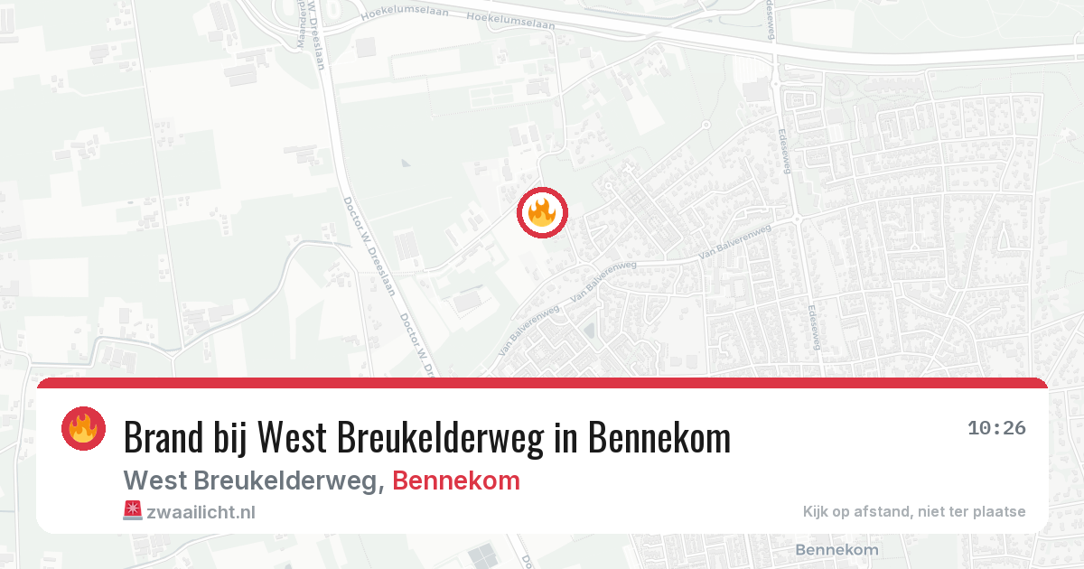 Brand bij West Breukelderweg in Bennekom — 21 jun 2026
