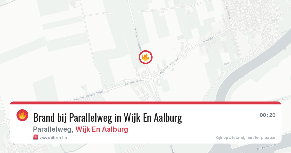 Brand bij Parallelweg in Wijk En Aalburg — 27 jul 2026