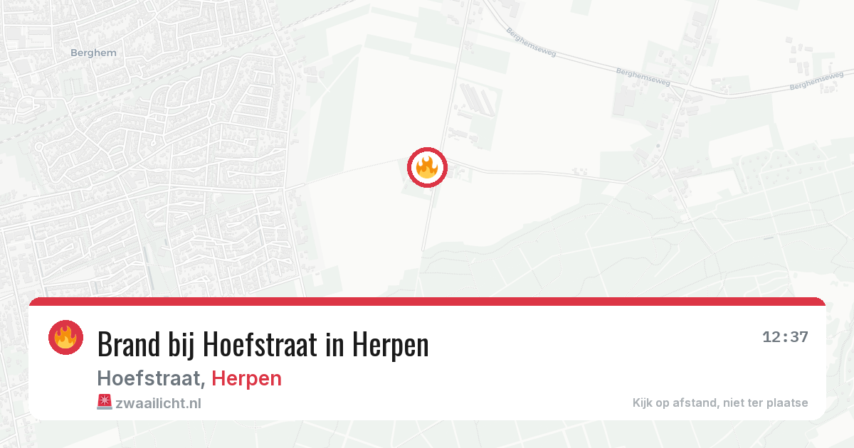 Brand bij Hoefstraat in Herpen — 29 mei 2026