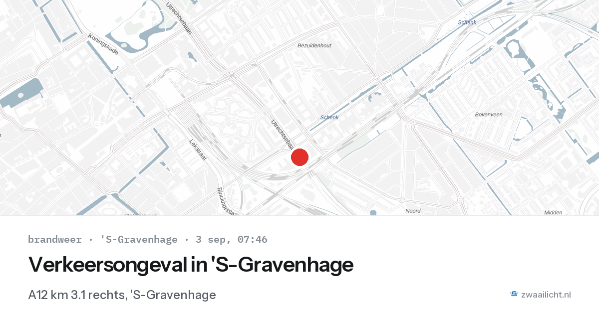 Verkeersongeval in 'S-Gravenhage — 3 sep 2026