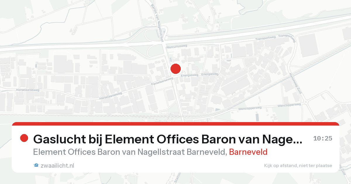 Gaslucht bij Element Offices Baron van Nagellstraat Barneveld in Barneveld — 24 aug 2026