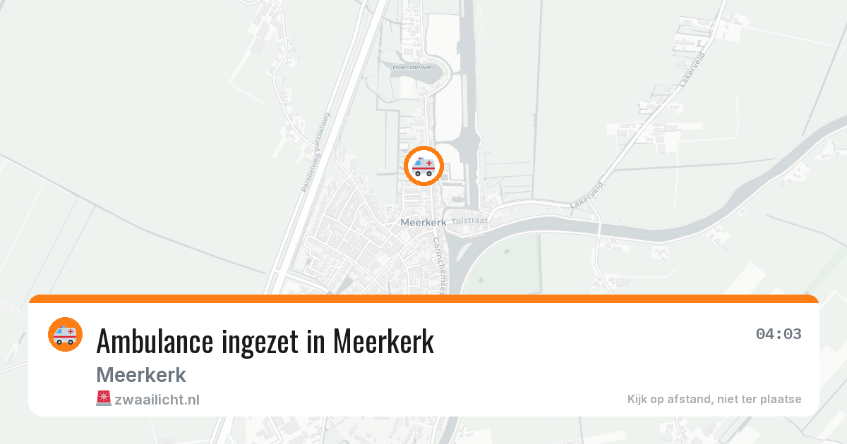 Ambulance ingezet in Meerkerk — 11 jun 2026