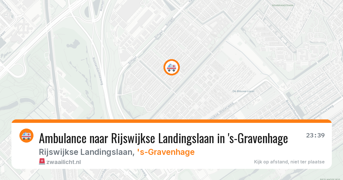 Ambulance naar Rijswijkse Landingslaan in 's-Gravenhage — 25 mei 2026