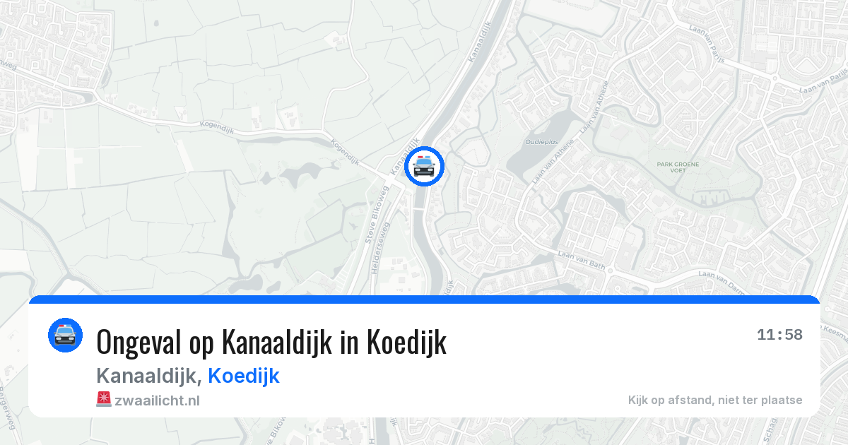 Ongeval op Kanaaldijk in Koedijk — 15 jun 2026