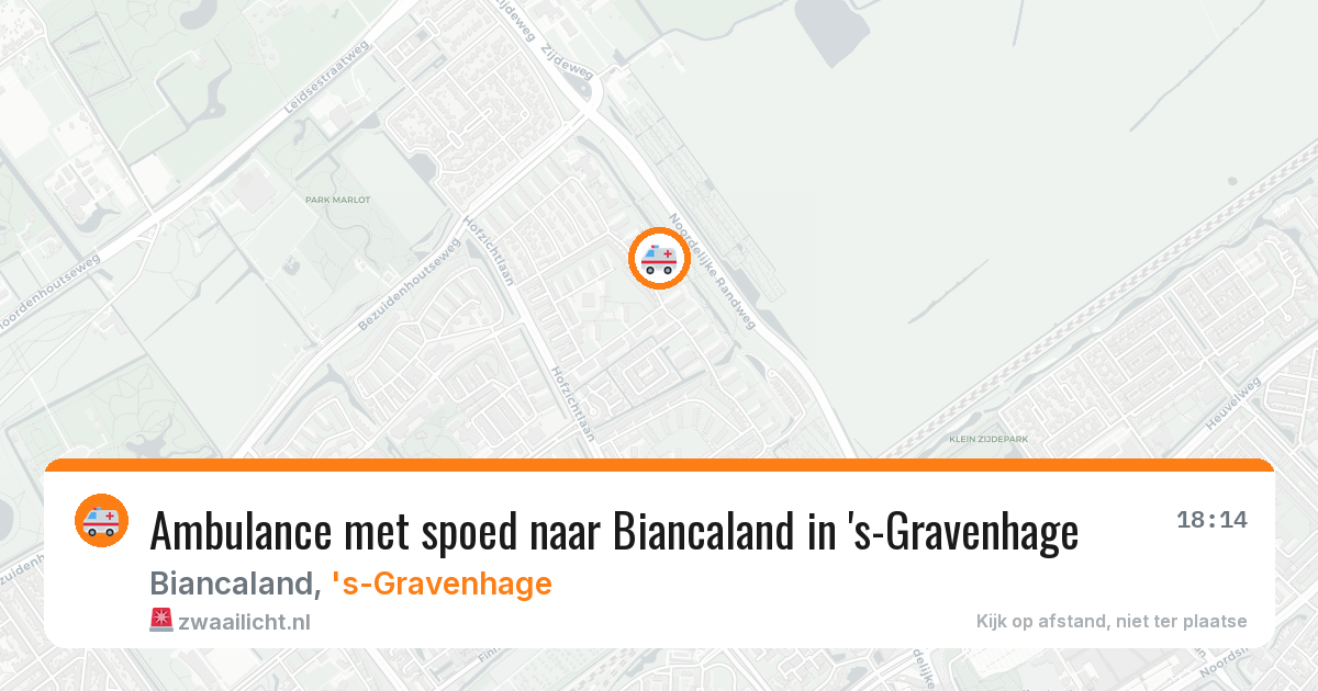 Ambulance met spoed naar Biancaland in 's-Gravenhage — 6 apr 2026