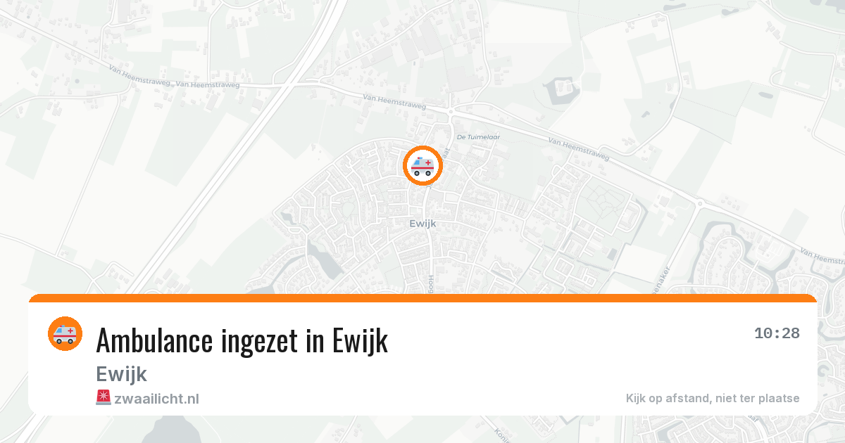 Ambulance ingezet in Ewijk — 21 jun 2026