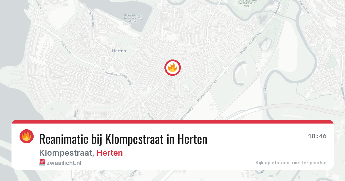 Reanimatie bij Klompestraat in Herten — 25 jun 2026
