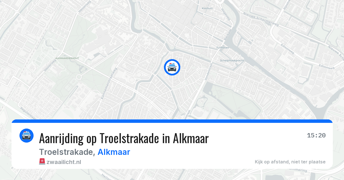Aanrijding op Troelstrakade in Alkmaar — 7 mei 2026