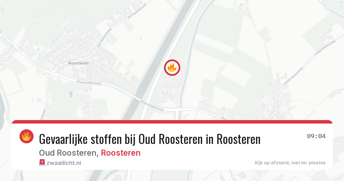 Gevaarlijke stoffen bij Oud Roosteren in Roosteren — 26 mei 2026