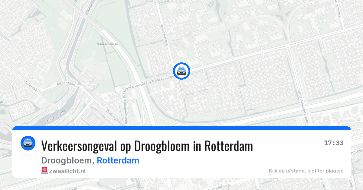 Verkeersongeval op Droogbloem in Rotterdam — 15 jul 2026
