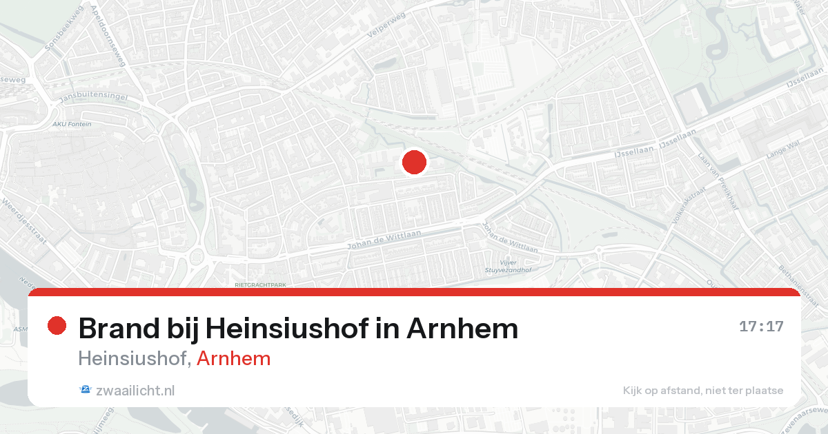 Brand bij Heinsiushof in Arnhem — 15 aug 2026
