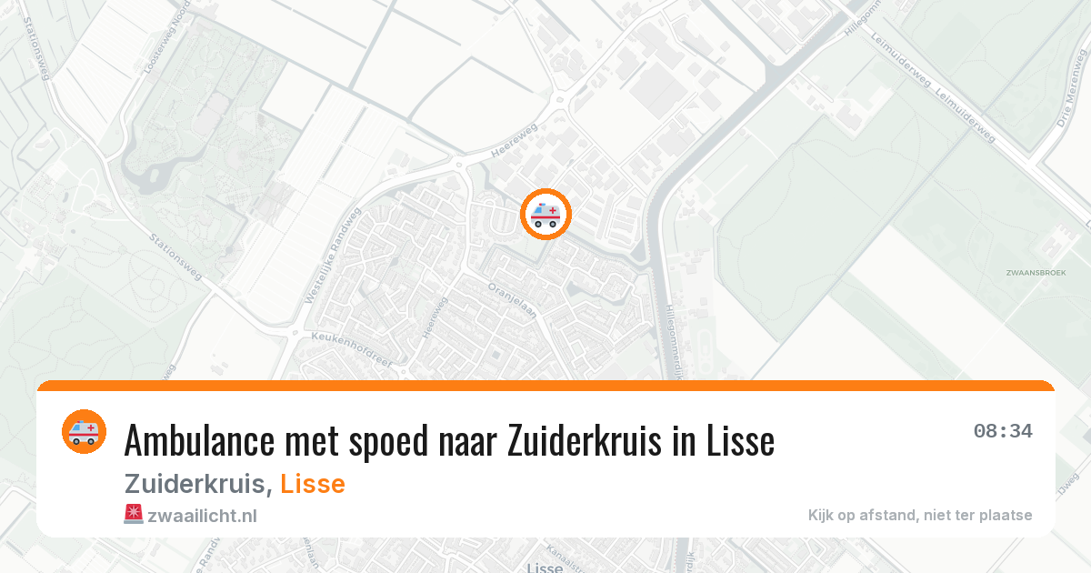Ambulance met spoed naar Zuiderkruis in Lisse — 19 mrt 2026