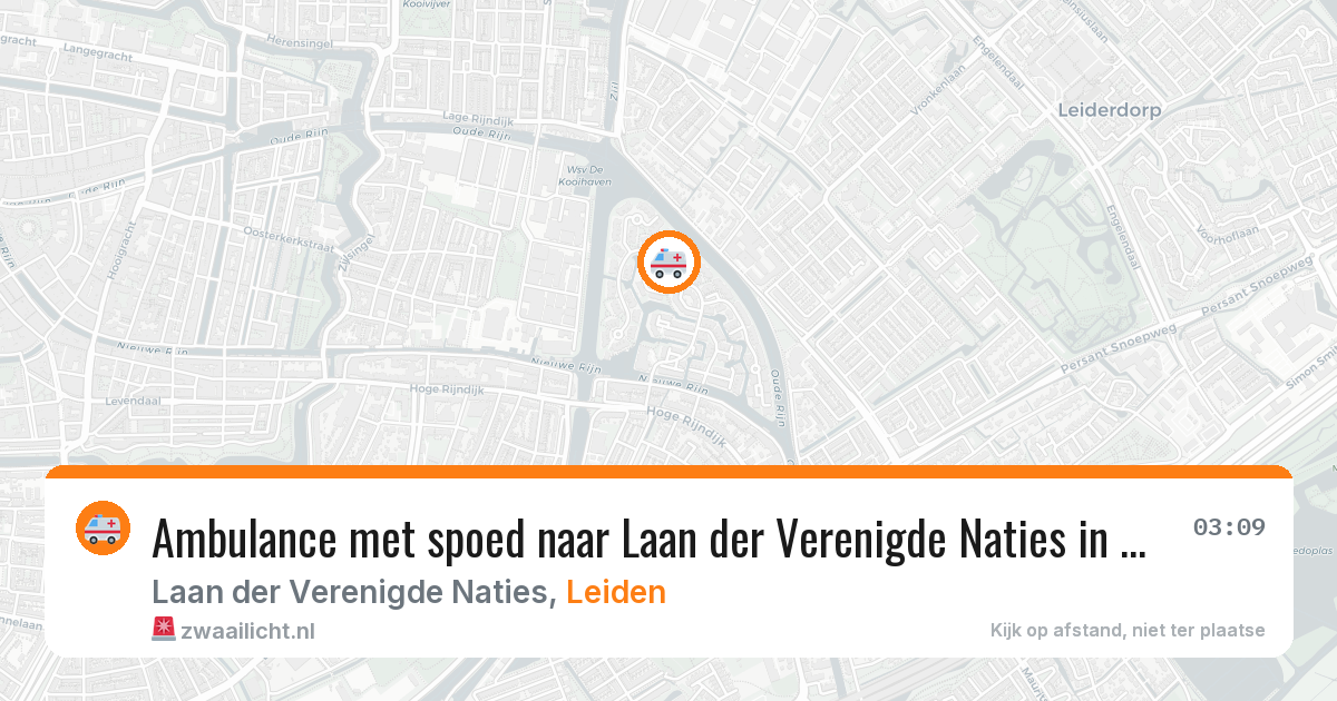 Ambulance met spoed naar Laan der Verenigde Naties in Leiden — 15 apr 2026