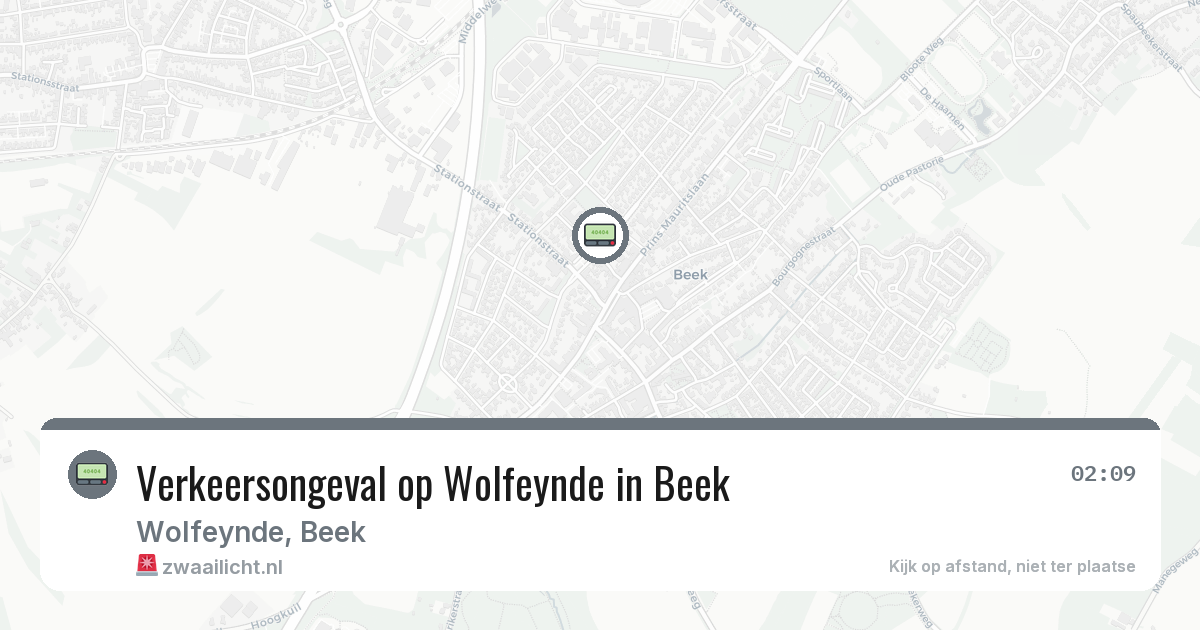 Verkeersongeval op Wolfeynde in Beek — 6 jun 2026