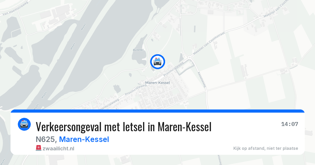 Verkeersongeval met letsel in Maren-Kessel — 9 feb 2026