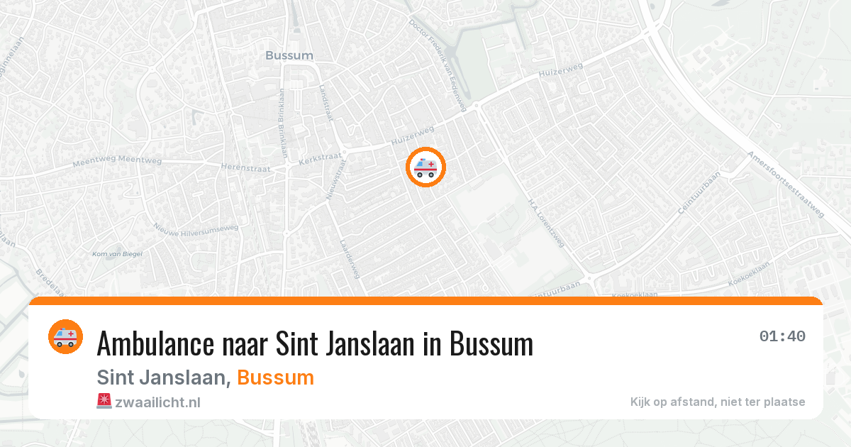 Ambulance naar Sint Janslaan in Bussum — 15 jun 2026