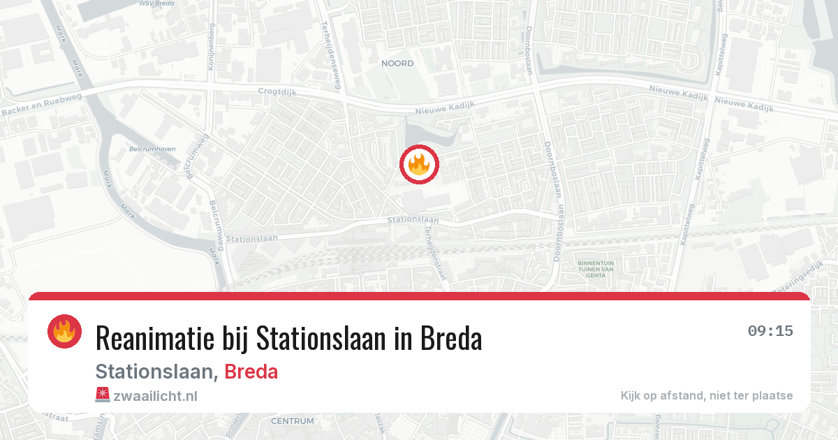 Reanimatie bij Stationslaan in Breda — 30 jun 2026