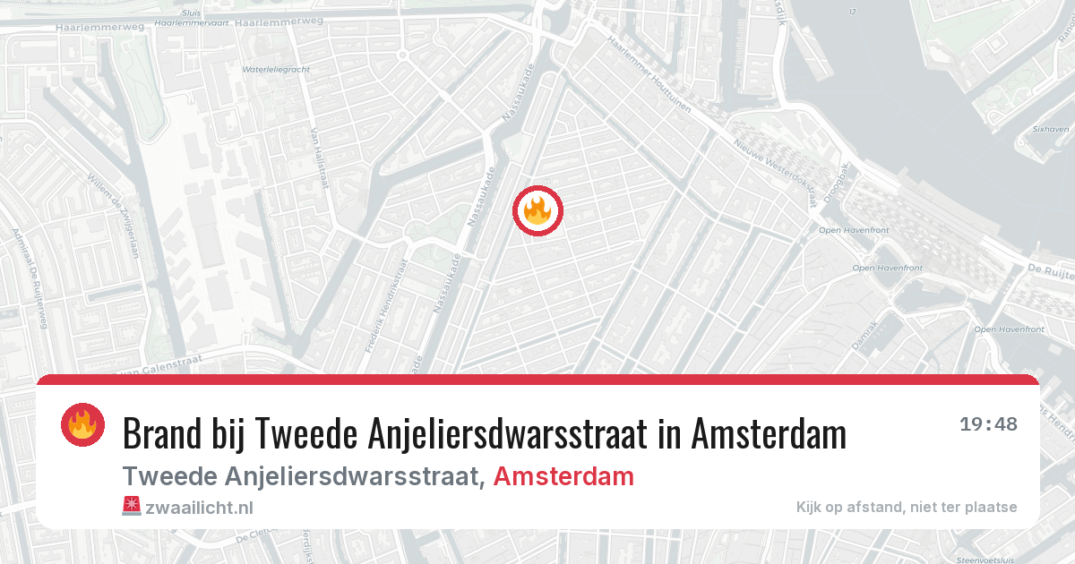 Brand bij Tweede Anjeliersdwarsstraat in Amsterdam — 13 mrt 2026