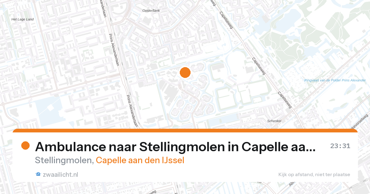 Ambulance naar Stellingmolen in Capelle aan den IJssel — 16 mrt 2026