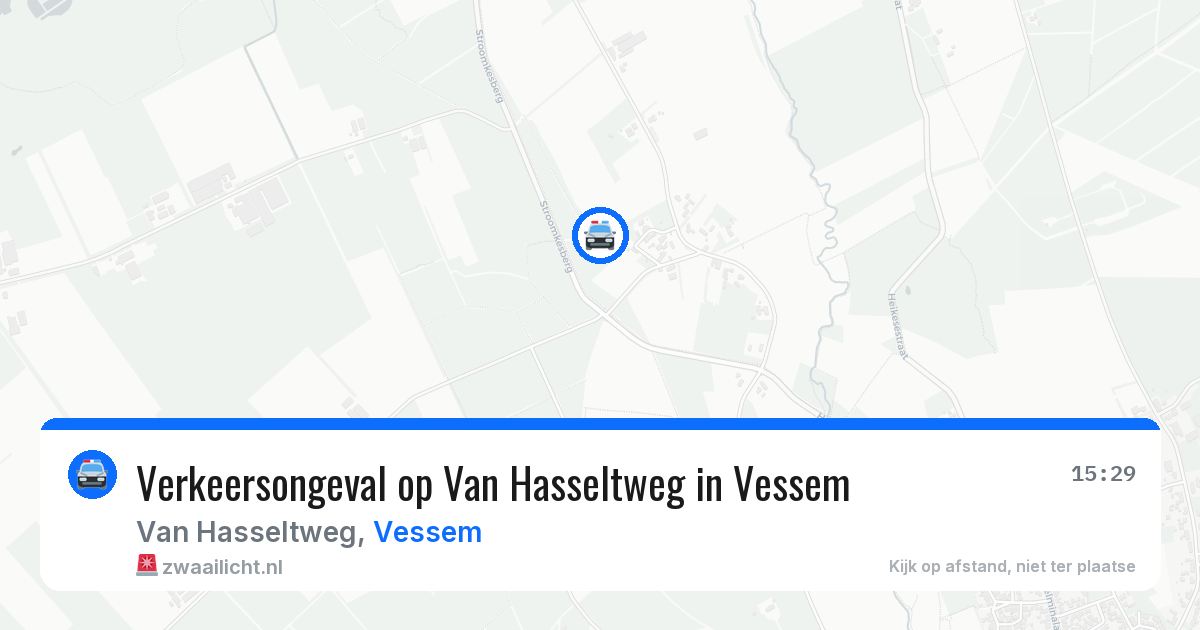 Verkeersongeval op Van Hasseltweg in Vessem — 28 mrt 2026