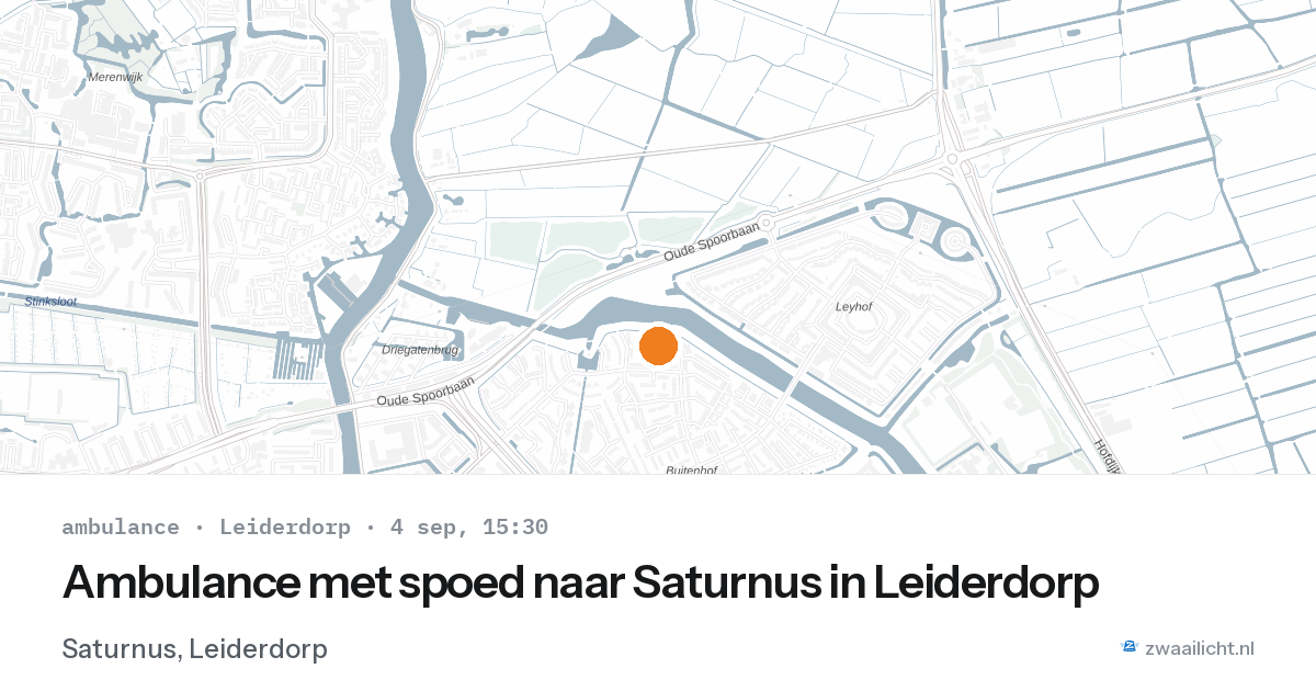 Ambulance met spoed naar Saturnus in Leiderdorp — 4 sep 2026