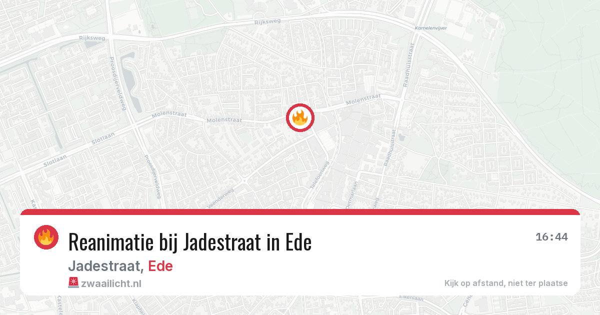 Reanimatie bij Jadestraat in Ede — 25 jul 2026