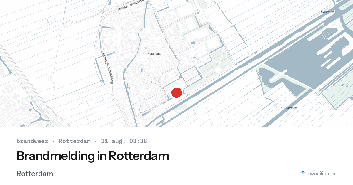 Brandmelding in Rotterdam — 31 aug 2026