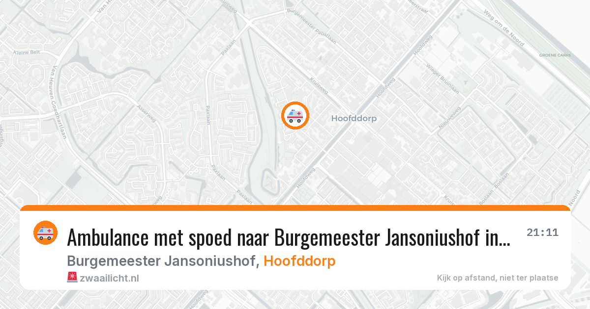 Ambulance met spoed naar Burgemeester Jansoniushof in Hoofddorp — 12 feb 2026
