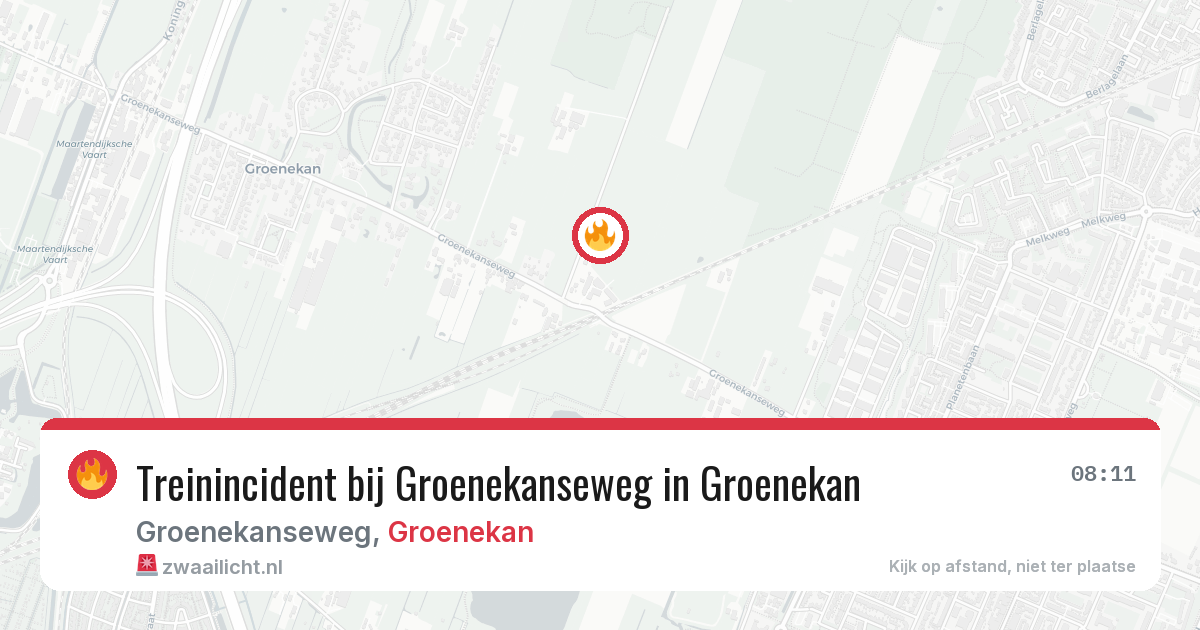 Treinincident bij Groenekanseweg in Groenekan — 19 mrt 2026