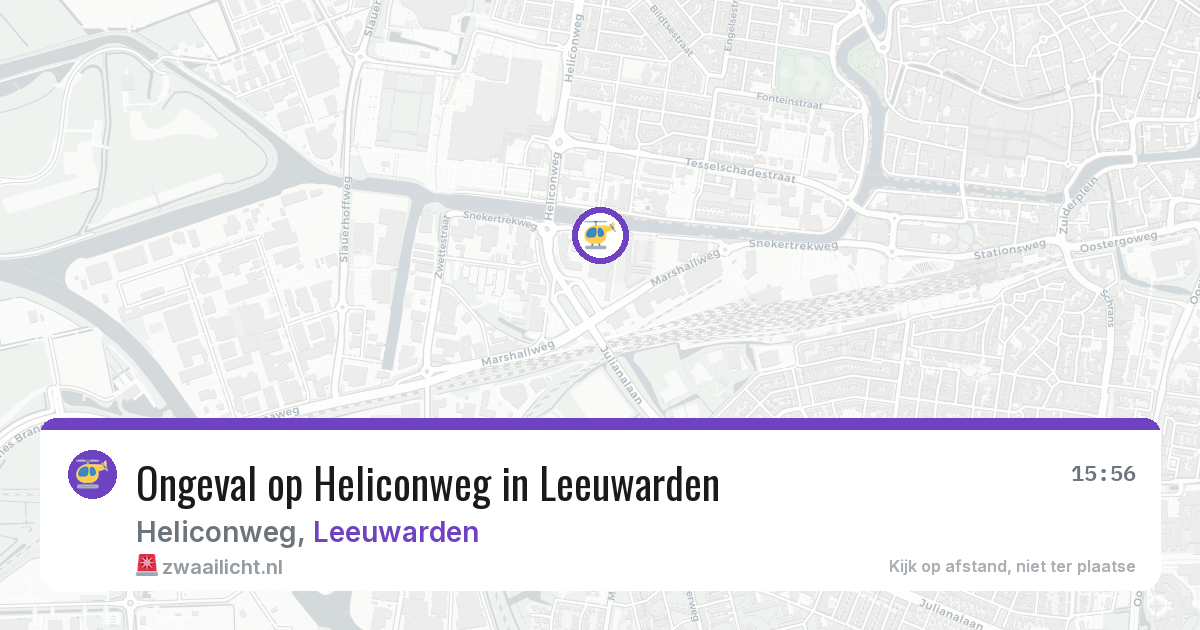 Ongeval op Heliconweg in Leeuwarden — 10 jun 2026