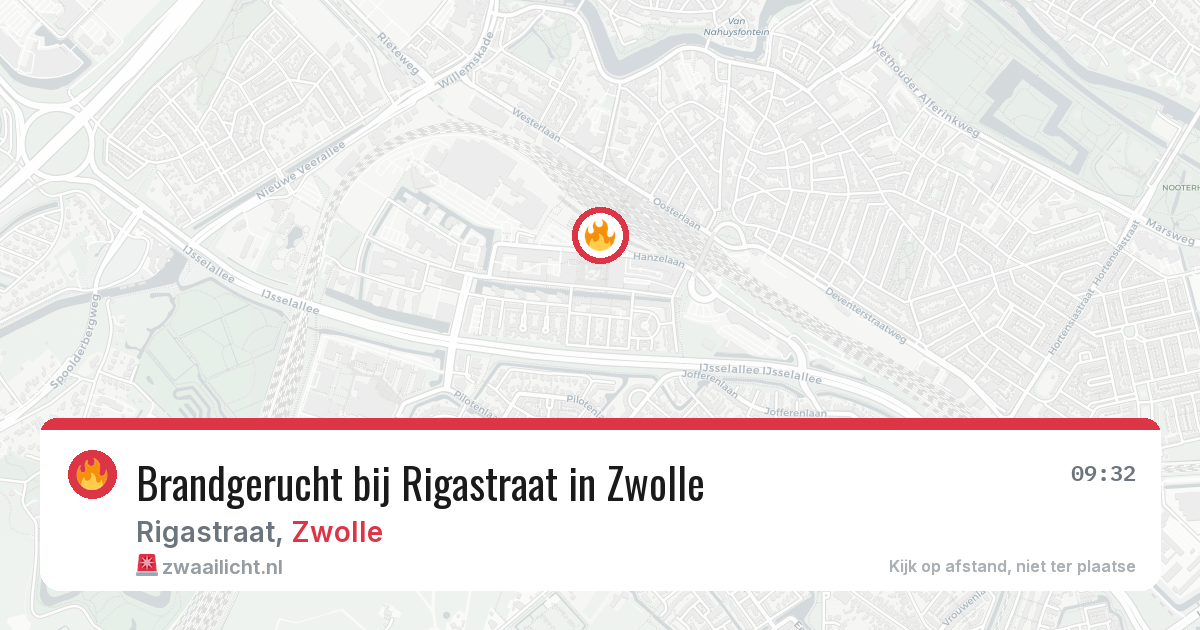 Brandgerucht bij Rigastraat in Zwolle — 7 mei 2026