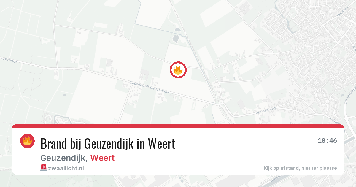 Brand bij Geuzendijk in Weert — 30 apr 2026