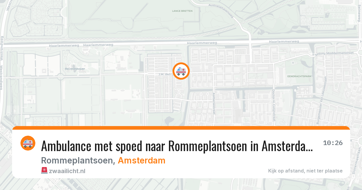Ambulance met spoed naar Rommeplantsoen in Amsterdam — 16 mei 2026