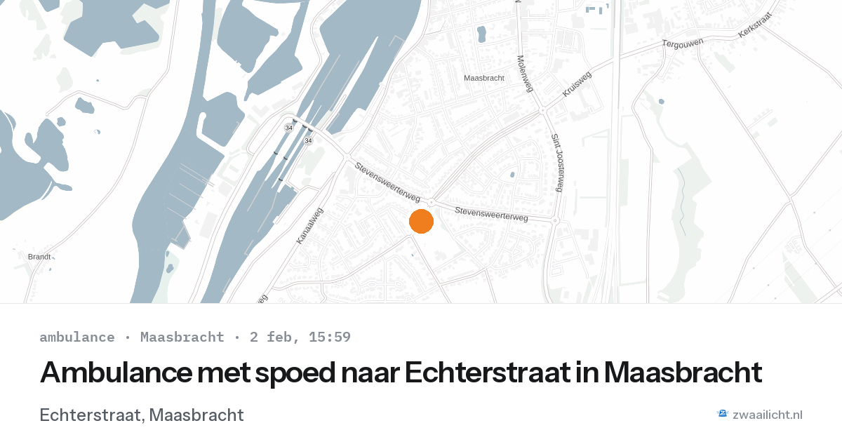 Ambulance met spoed naar Echterstraat in Maasbracht — 2 feb 2026