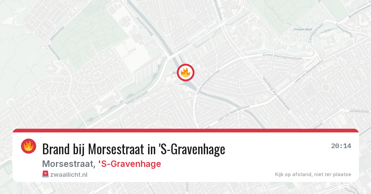 Brand bij Morsestraat in 'S-Gravenhage — 11 jul 2026
