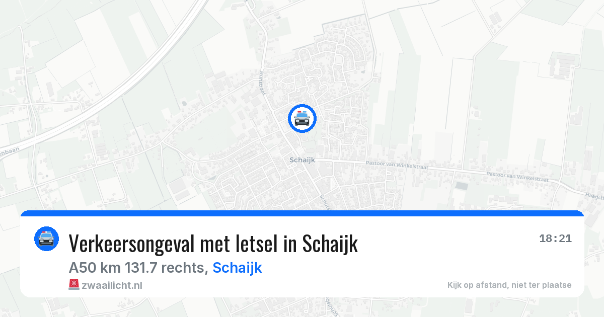 Verkeersongeval met letsel in Schaijk — 30 jun 2026