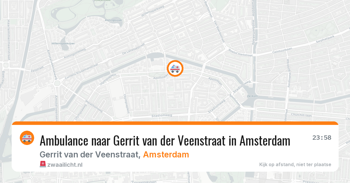 Ambulance naar Gerrit van der Veenstraat in Amsterdam — 10 aug 2026