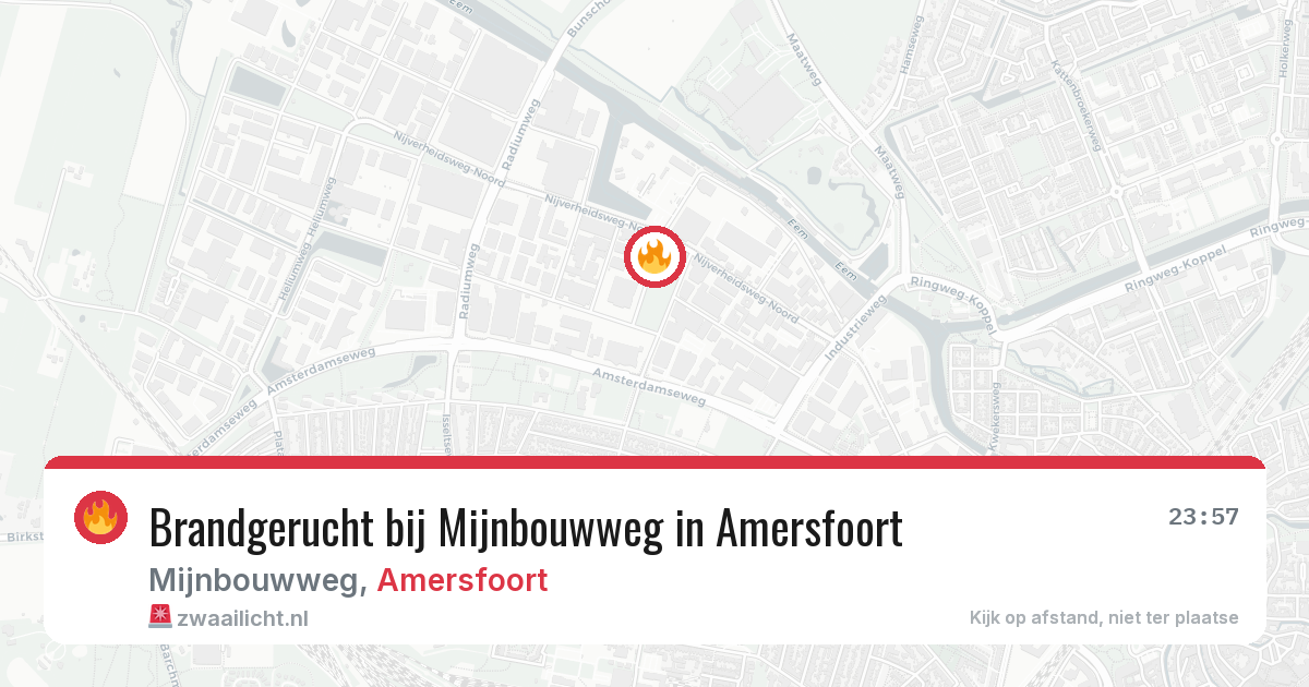 Brandgerucht bij Mijnbouwweg in Amersfoort — 9 jun 2026