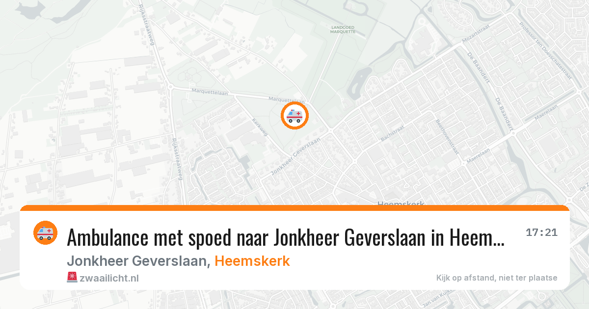 Ambulance met spoed naar Jonkheer Geverslaan in Heemskerk — 20 mei 2026