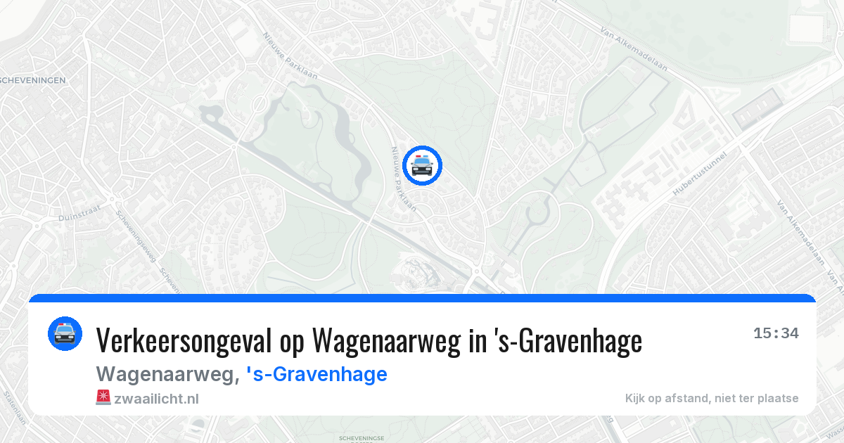 Verkeersongeval op Wagenaarweg in 's-Gravenhage — 5 jul 2026