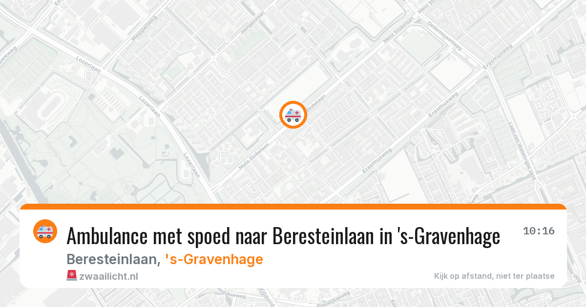 Ambulance met spoed naar Beresteinlaan in 's-Gravenhage — 17 jan 2026