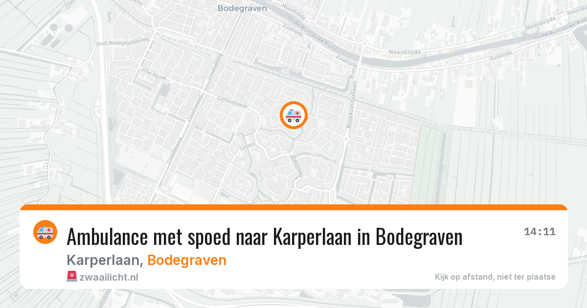 Ambulance met spoed naar Karperlaan in Bodegraven — 8 mei 2026