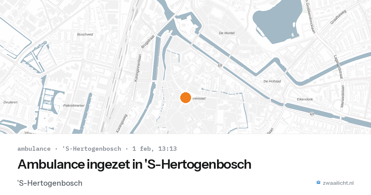 Ambulance ingezet in 'S-Hertogenbosch — 1 feb 2026