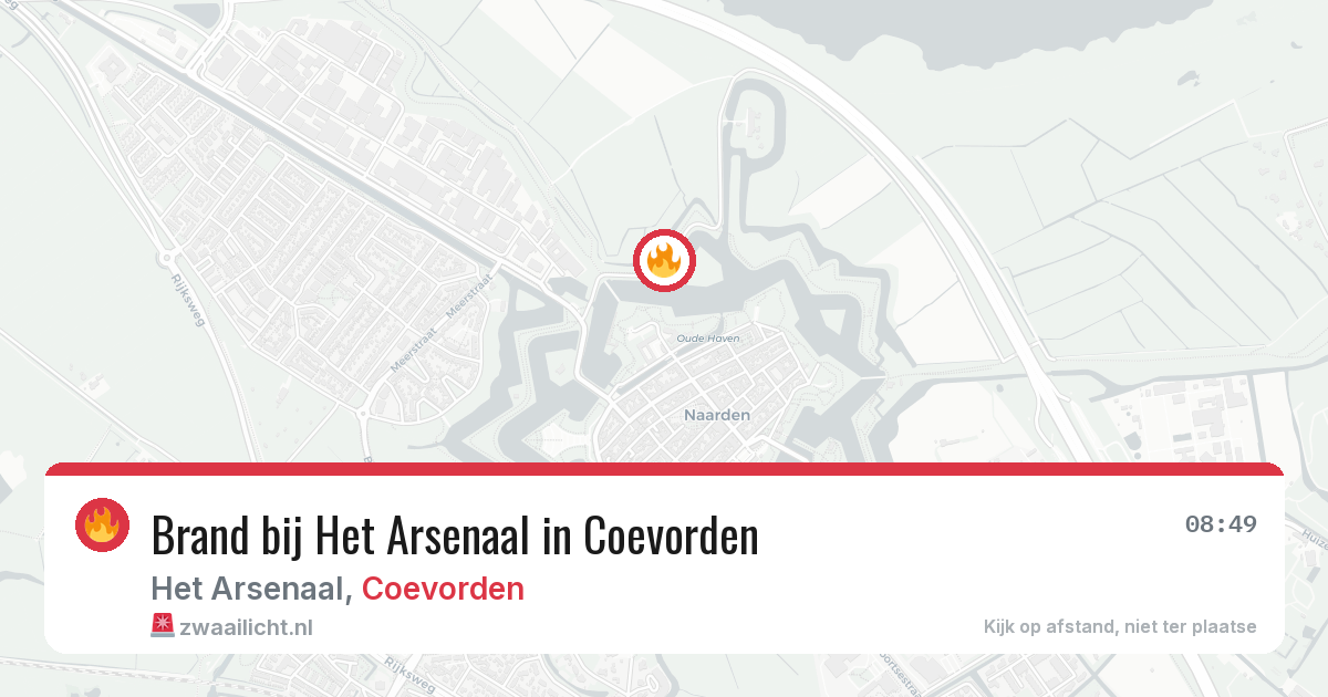 Brand bij Het Arsenaal in Coevorden — 15 jun 2026